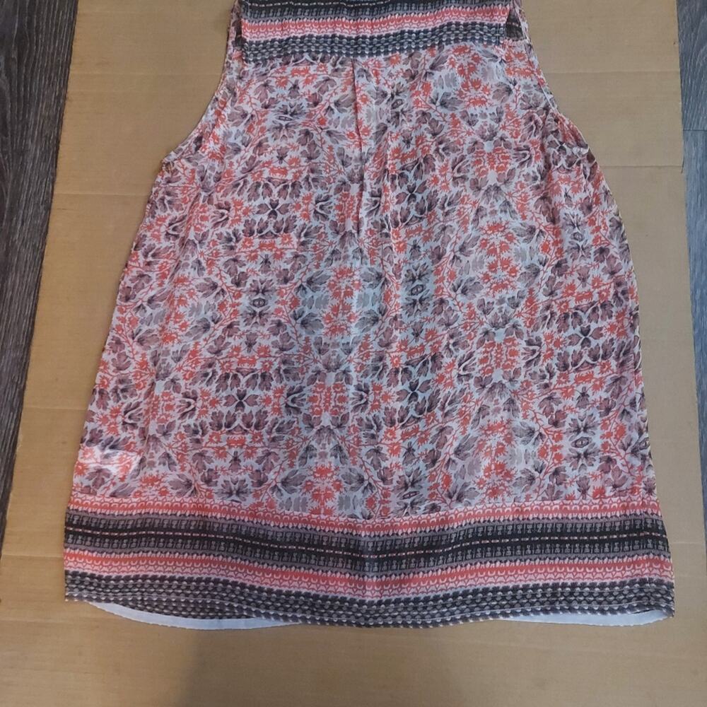 Lucky Brand Women's Printed Border Blouse S Bohemian Dopamine Fairycore Prints - Picture 6 of 10